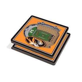 Officially Licensed NCAA Missouri Tigers 3-D StadiumViews Coaster Set