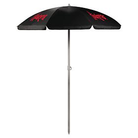 Officially Licensed NCAA Nebraska 5.5' Portable Beach Umbrella, Black
