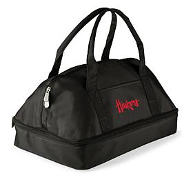 Officially Licensed NCAA Nebraska Cornhuskers Black Casserole Tote