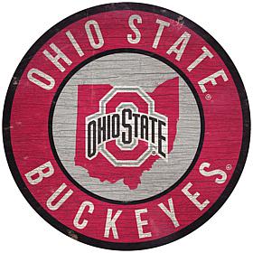 Officially Licensed NCAA Ohio State 12" Wood Circle