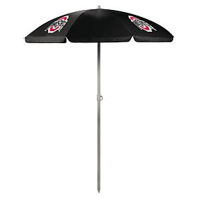 Officially Licensed NCAA Ohio State 5.5' Portable Beach Umbrella, Blk