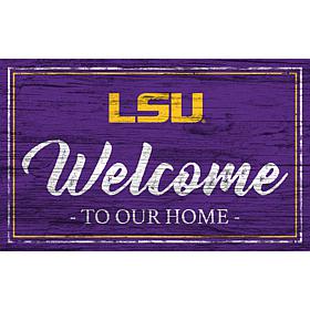 Officially Licensed NCAA Team Color Welcome Sign - LSU