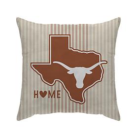 Officially Licensed NCAA Texas Longhorns Home State Duck Cloth Pillow
