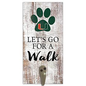 Officially Licensed NCAA University of Miami Leash Holder Sign