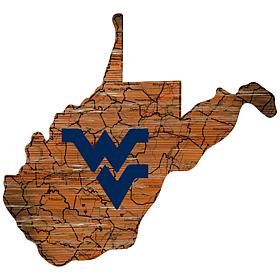 Officially Licensed NCAA University of West Virginia State Sign w/Logo