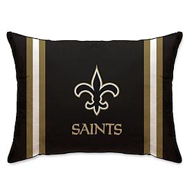 Officially Licensed NFL 20" x 26" Plush Striped Bed Pillow - Saints