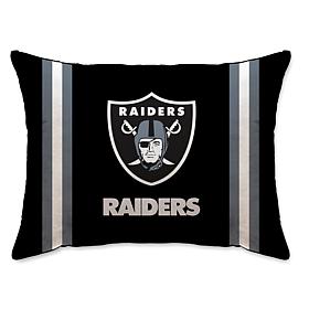 Officially Licensed NFL 20" x 26" Plush Striped Bed Pillow - Raiders