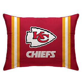 Officially Licensed NFL 20" x 26" Plush Striped Bed Pillow - Chiefs