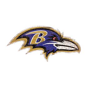 Officially Licensed NFL 24" Distressed Logo Cutout Sign - Ravens 