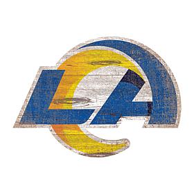 Officially Licensed NFL 24" Distressed Logo Cutout Sign - Rams 