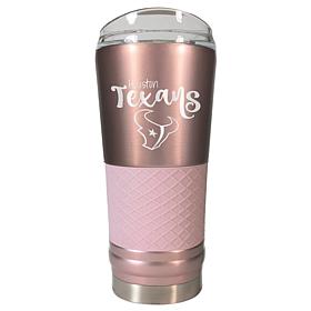Officially Licensed NFL 24oz Rose Gold Draft Tumbler - Houston Texans