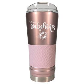 Officially Licensed NFL 24oz Rose Gold Draft Tumbler - Miami Dolphins