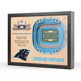Officially Licensed NFL 25-Layer StadiumViews 3D Wall Art - Panthers 