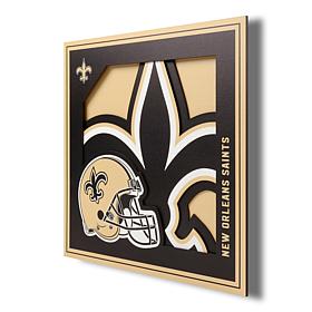 Officially Licensed NFL 3D Logo Series Wall Art - 12" x 12" - Saints