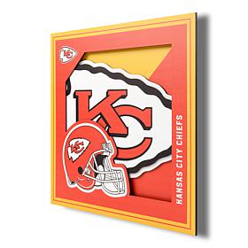Officially Licensed NFL 3D Logo Series Wall Art - 12" x 12" - Chiefs
