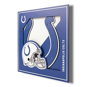 Officially Licensed NFL 3D Logo Series Wall Art - 12" x 12" - Colts