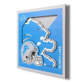 Officially Licensed NFL 3D Logo Series Wall Art - 12" x 12" - Lions