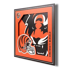 Officially Licensed NFL 3D Logo Series Wall Art - 12" x 12" - Bengals