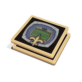 Officially Licensed NFL 3D StadiumViews Coaster Set-New Orleans Saints