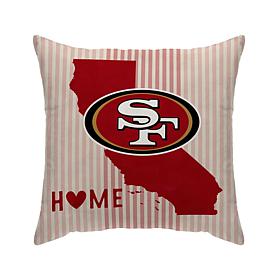 Officially Licensed NFL 49ers Home State Duck Cloth Décor Pillow