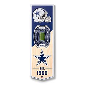 Officially Licensed NFL 6" x 19" 3-D Stadium Banner - Dallas Cowboys