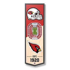 Officially Licensed NFL 6" x 19" 3D Stadium Banner - Arizona Cardinals
