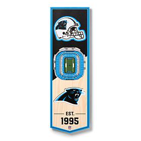 Officially Licensed NFL 6" x 19" 3D Stadium Banner - Carolina Panthers