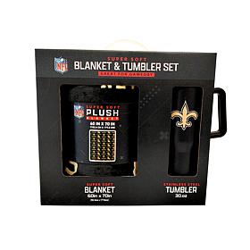 Officially Licensed NFL 60 x 70 Throw & 30oz Tumbler Combo Set