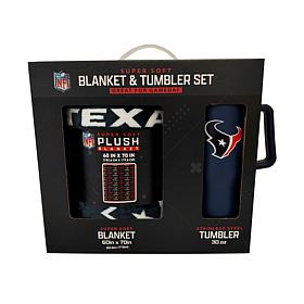Officially Licensed NFL 60 x 70 Throw & 30oz Tumbler Combo Set