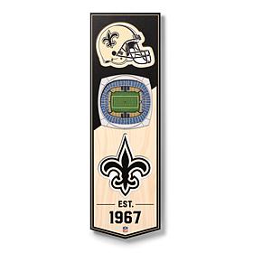 Officially Licensed NFL 6"x19" 3-D Stadium Banner - New Orleans Sai...