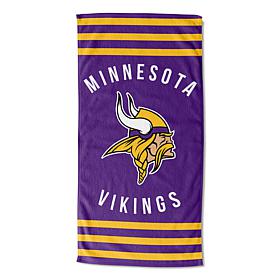 Officially Licensed NFL 720 Stripes Beach Towel - Vikings 