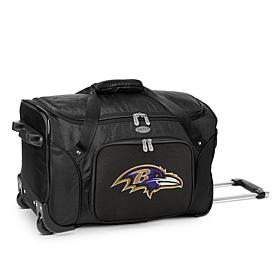 Officially Licensed NFL Baltimore Ravens 22" Wheeled Duffel Bag