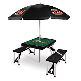 Officially Licensed NFL Black Portable Folding Picnic Table - Bengals