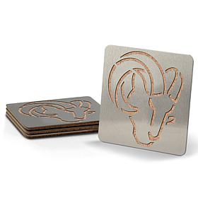 Officially Licensed NFL Boasters 4-piece Coaster Set- Los Angeles Rams