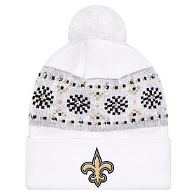 Officially Licensed NFL by Carl Banks Holiday Sweater Light-up Beanie