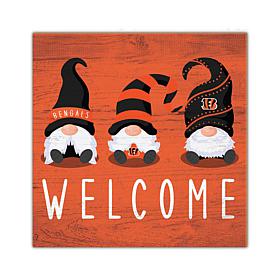 Officially Licensed NFL Cincinnati Bengals Welcome Gnomes Wall Decor