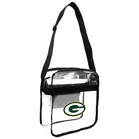 Officially Licensed NFL Clear Carryall Crossbody Tote - Green Bay 