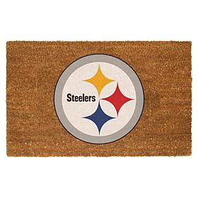Officially Licensed NFL Colored Logo Door Mat - Steelers