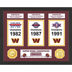 Officially Licensed NFL Commanders Super Bowl Banner Photo Mint