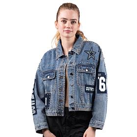 Officially Licensed NFL Dallas Cowboys G34Her Game Ball Denim Jacket