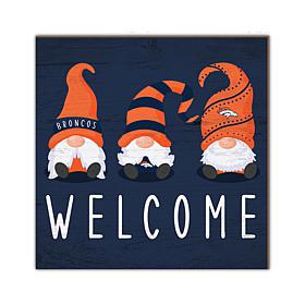 Officially Licensed NFL Denver Broncos Welcome Gnomes Wall Decor