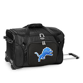 Officially Licensed NFL Detroit Lions 22" Wheeled Duffel Bag