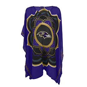 Officially Licensed NFL "Flower" Caftan - Baltimore Ravens