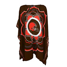 Officially Licensed NFL "Flower" Caftan - Cleveland Browns