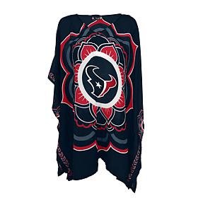 Officially Licensed NFL "Flower" Caftan - Houston Texans