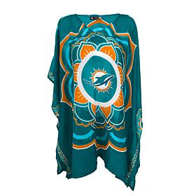 Officially Licensed NFL "Flower" Caftan - Miami Dolphins
