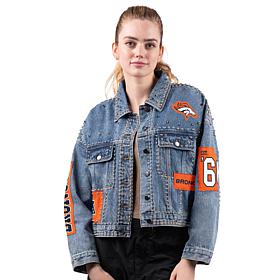 Officially Licensed NFL G34Her By Carl Banks Game Ball Denim Jacket