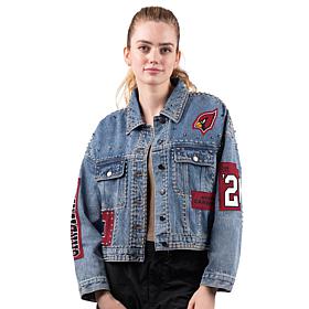 Officially Licensed NFL G34Her By Carl Banks Game Ball Denim Jacket