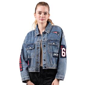 Officially Licensed NFL G34Her By Carl Banks Game Ball Denim Jacket