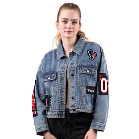 Officially Licensed NFL G34Her By Carl Banks Game Ball Denim Jacket
